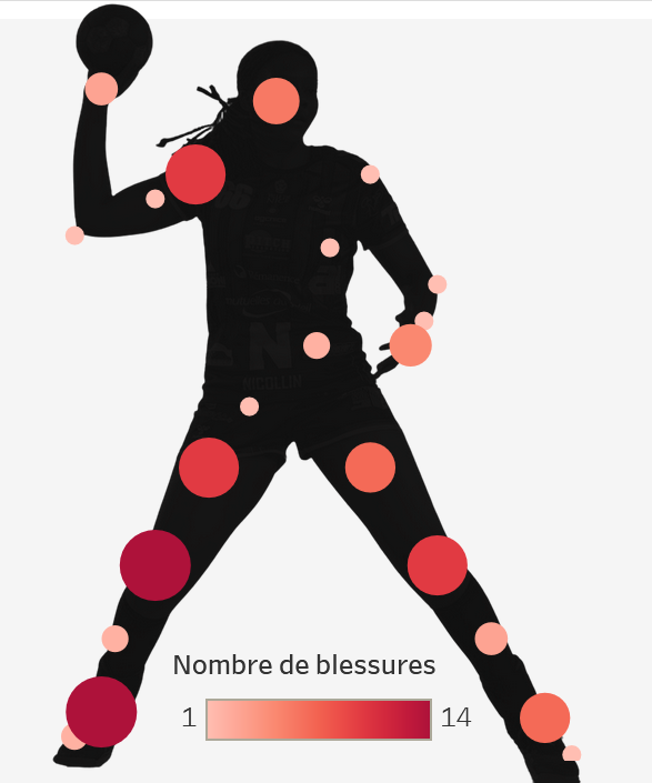 Étude épidémiologique blessures handball féminin CHU Nice